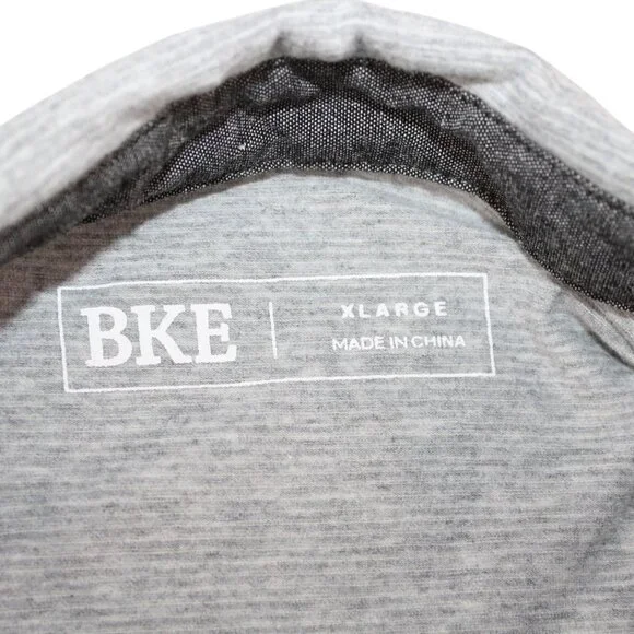 BKE Mens XL Gray Pinstripe Stretch Everyday Wear Polo Shirt Athleisure - Picture 8 of 9